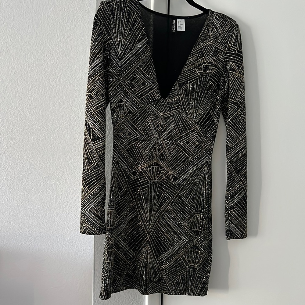 Sparkly fitted mini dress